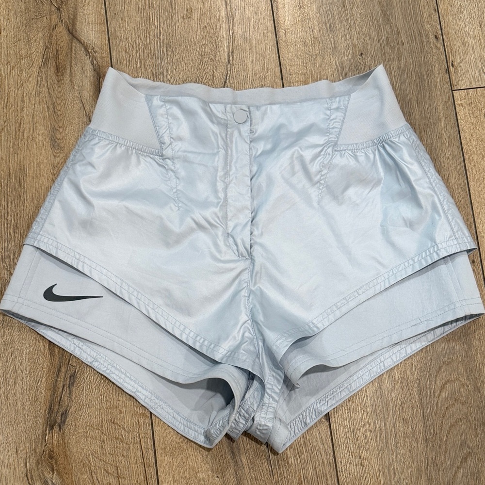 🧊 NIKE Light Ice Blue high waist high rise Shorts
